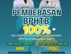 Pemerintah Kabupaten Siak Berlakukan Pembebasan BPHTB 100% untuk Masyarakat