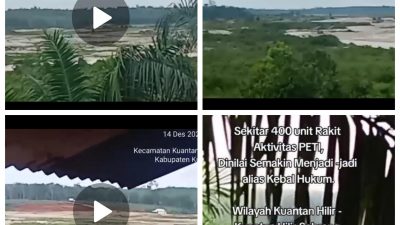 Diduga Kongkalikong dan Pembiaran, Aktivitas PETI Masih Marak di Wilayah Hukum Polsek Kuantan Hilir