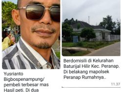 Penadah Emas Terbesar di Peranap Diduga Kebal Hukum, Kapolda Riau Diminta Tangkap Yusrianto Alias Ajo Iyus