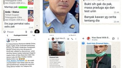 Skandal Oknum ASN Dishub Nias Barat Terseret Isu Dugaan Narkotika, Intimidasi Wartawan, Sebar Foto dan Narasi Pencemaran Nama Baik