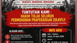 PERNYATAAN SIKAP GERAKAN MASYARAKAT ONO NIHA BERSATU KAWAL KEADILAN, TOLAK PRAPERADILAN ZULKIFLI