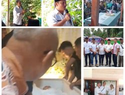 PROSESI MELAYAT DI RUMAH DUKA ORANG TUA MELINUS HIA, SEJUMLAH TOKOH NIAS BARAT HADIR BERIKAN PENGUATAN