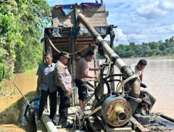 Usai Jadi Sorotan Publik, Polsek Cerenti Tertibkan 12 Rakit PETI di Sungai Kuantan
