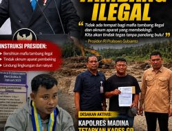 Tindaklanjuti Atensi Presiden, Aktivis Desak Kapolres Madina Tetapkan Kades GD Tersangka Dugaan PETI Kotanopan