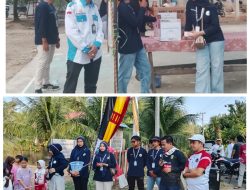 Mahasiswa KKN UIN Suska Riau Gelar Jalan Santai Semarak HUT RI ke-81 di Pulau Panjang Hilir