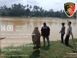 Sehari Setelah PETI Kembali Disorot, Polsek Cerenti Patroli Sungai Kuantan, Temukan 3 Rakit Tak Beraktivitas