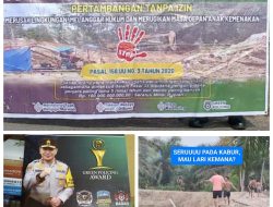 Pasang Spanduk Larangan PETI, Polres Kuansing Tegaskan Semua Pihak yang Terlibat Bakal Ditindak