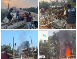 Polsek Singingi Tertibkan Dua Rakit PETI di Kebun Lado, Tak Temukan Pelaku di Lokasi