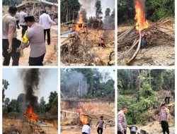 Laporan 110 Ditindaklanjuti, Polsek Hulu Kuantan Musnahkan PETI di Desa Sumpu