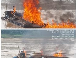 Tindak Lanjut Laporan Call Center 110, Polsek Kuantan Tengah Tertibkan Aktivitas PETI di Sungai Kuantan