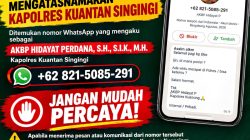 Polres Kuansing Keluarkan Imbauan, Warga Diminta Waspada Nomor Mengatasnamakan Kapolres
