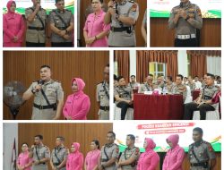 Kapolres Kuansing Pimpin Kenal Pamit Tujuh Pejabat di Aula Sanika Satyawada