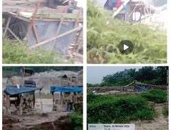 Investigasi Tim Wartawan Temukan Kembali 10 Rakit Dompeng Aktivitas PETI di Desa Petai Singingi Hilir