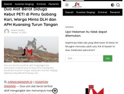 Tautan Berita PETI Skala Besar di Pintu Gobang Kari Tak Bisa Diakses, ATHIA Telusuri Penyebabnya