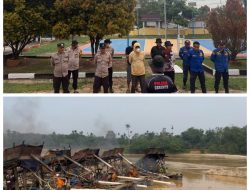 Layanan Kepolisian 110 Respons Cepat Aduan Warga, Polsek Cerenti Musnahkan Lima Rakit PETI