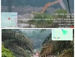 Aktivitas PETI di Sungai Bawang, Kuansing: Rakit Tambang hingga Alat Berat SANY Jadi Sorotan