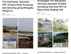 Kapolsek Singingi Hilir Janji Arahkan Anggota Cek Dugaan PETI di Desa Petai.