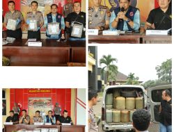 Polres Kuansing Ungkap Penyalahgunaan BBM dan Peredaran Ganja 18 Kg, Empat Tersangka Diproses Hukum