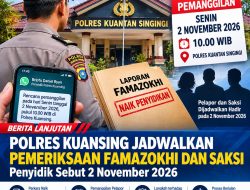 Polres Kuansing Jadwalkan Pemeriksaan Famazokhi dan Saksi, Penyidik Sebut 2 November 2026