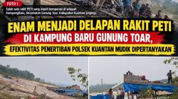 Enam Menjadi Delapan Rakit PETI di Kampung Baru Gunung Toar, Efektivitas Penertiban Polsek Kuantan Mudik Dipertanyakan